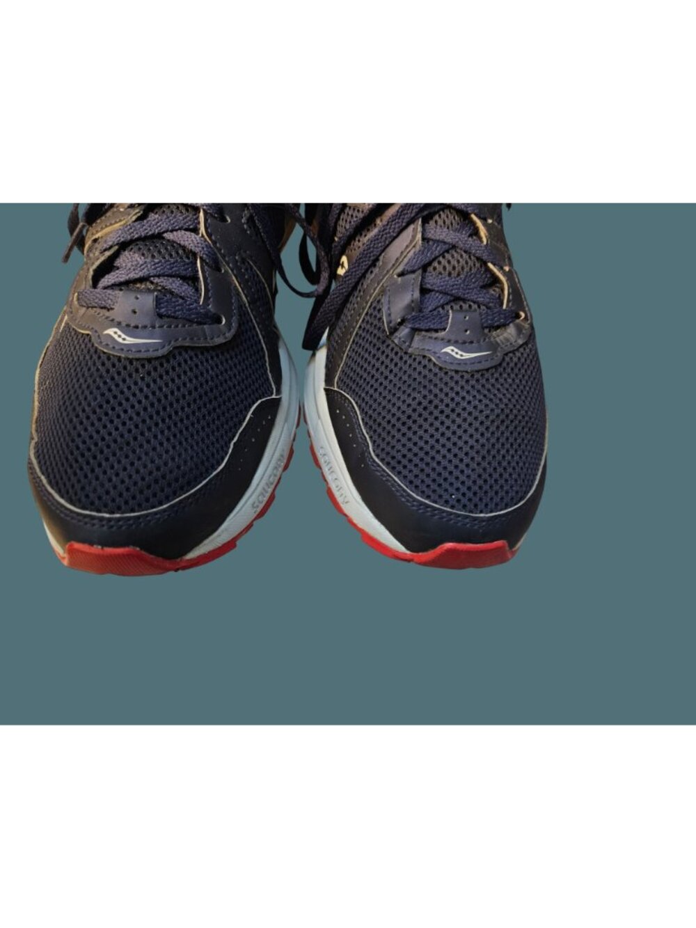 Saucony Cohesion II Navy & Red Running Sneakers Men Size 11 - Picture 4 of 12